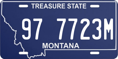 MT license plate 977723M