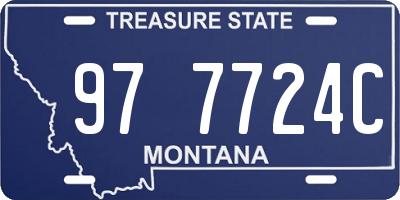 MT license plate 977724C