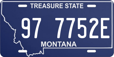 MT license plate 977752E