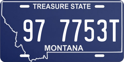 MT license plate 977753T