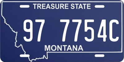 MT license plate 977754C
