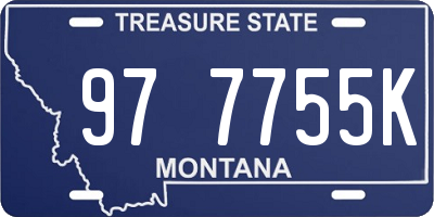 MT license plate 977755K