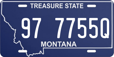 MT license plate 977755Q