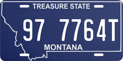 MT license plate 977764T