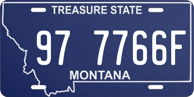 MT license plate 977766F