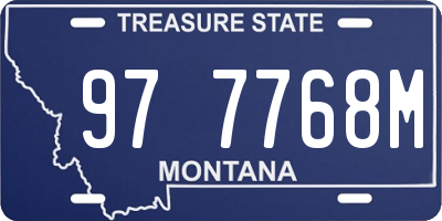 MT license plate 977768M