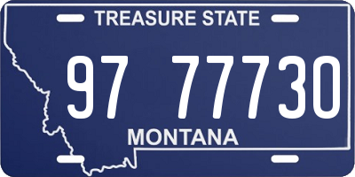 MT license plate 977773O
