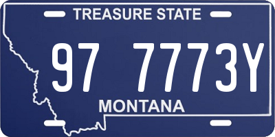 MT license plate 977773Y
