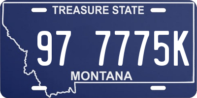 MT license plate 977775K