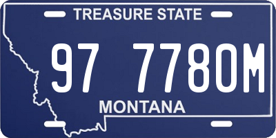 MT license plate 977780M
