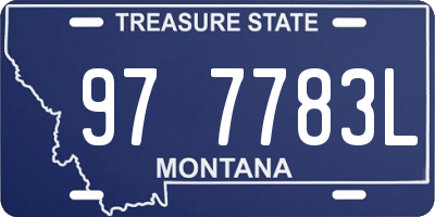 MT license plate 977783L