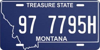 MT license plate 977795H