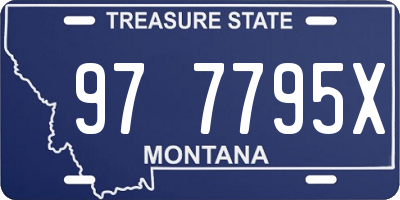 MT license plate 977795X