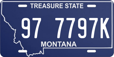 MT license plate 977797K