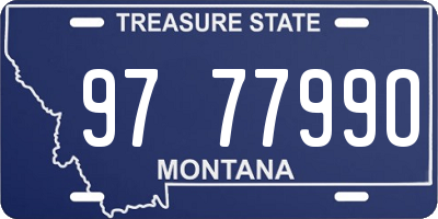 MT license plate 977799O