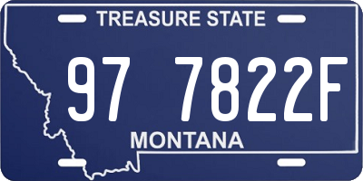 MT license plate 977822F