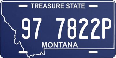 MT license plate 977822P