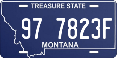 MT license plate 977823F