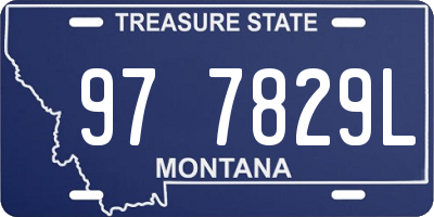MT license plate 977829L