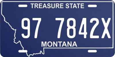 MT license plate 977842X