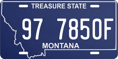 MT license plate 977850F