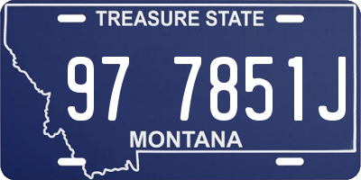 MT license plate 977851J