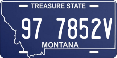 MT license plate 977852V