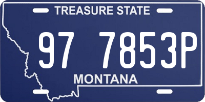 MT license plate 977853P