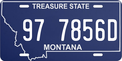 MT license plate 977856D