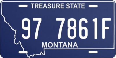 MT license plate 977861F