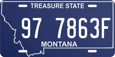 MT license plate 977863F