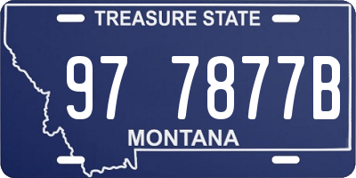 MT license plate 977877B