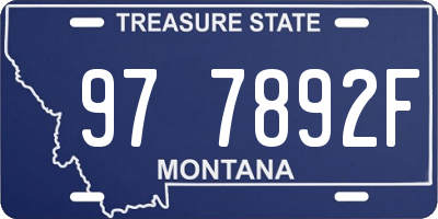 MT license plate 977892F