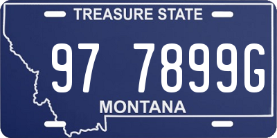 MT license plate 977899G