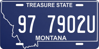 MT license plate 977902U