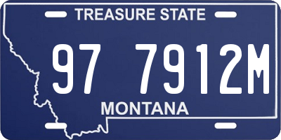 MT license plate 977912M