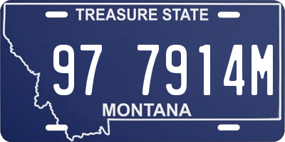 MT license plate 977914M