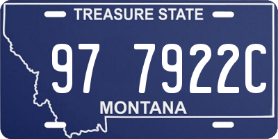 MT license plate 977922C