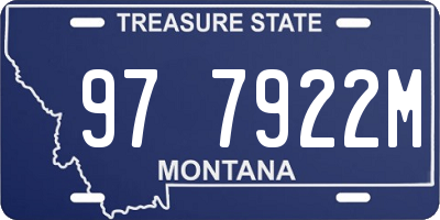 MT license plate 977922M