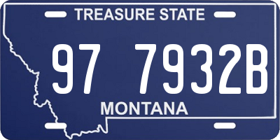 MT license plate 977932B
