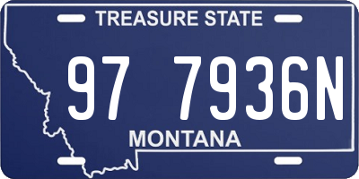 MT license plate 977936N