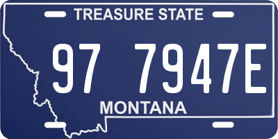 MT license plate 977947E