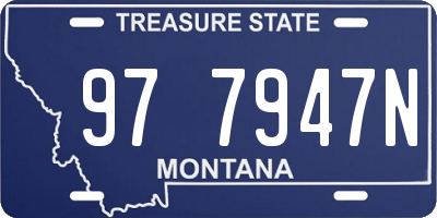 MT license plate 977947N