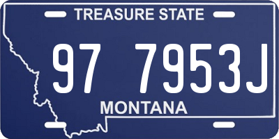 MT license plate 977953J