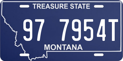 MT license plate 977954T