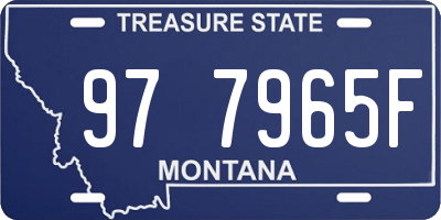 MT license plate 977965F