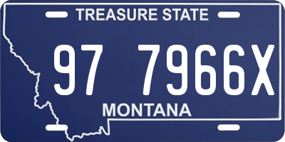 MT license plate 977966X