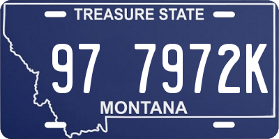 MT license plate 977972K