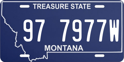 MT license plate 977977W
