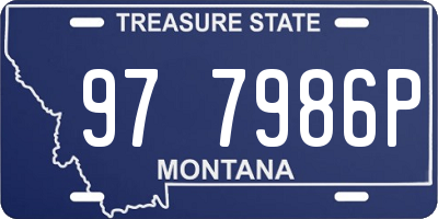 MT license plate 977986P